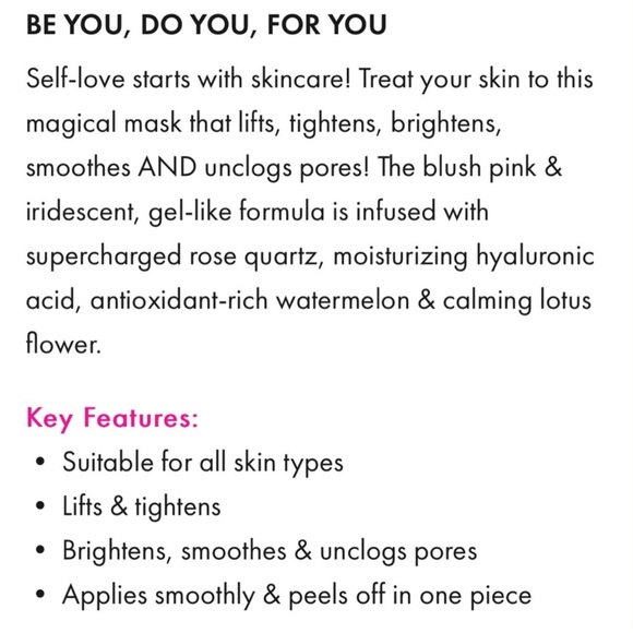 HUDA WishFul Rose Quartz Lift & Glow Peel Off Mask New FullSz - Picture 3 of 5